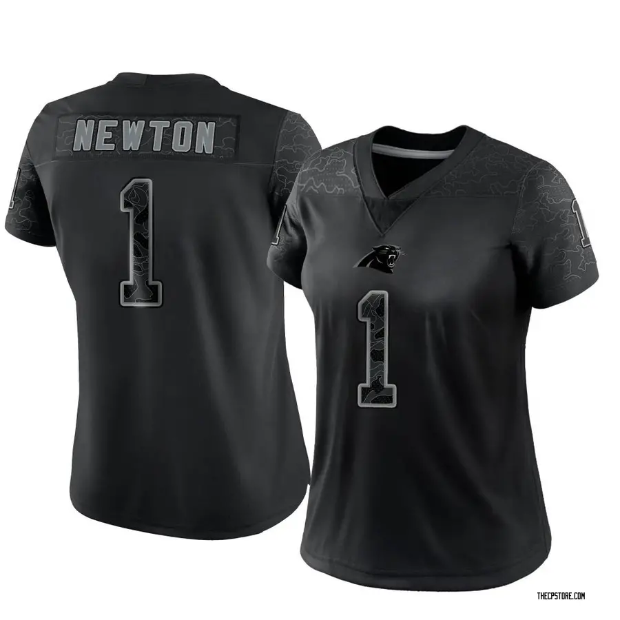 Black Women's Cam Newton Carolina Panthers Limited Reflective Jersey