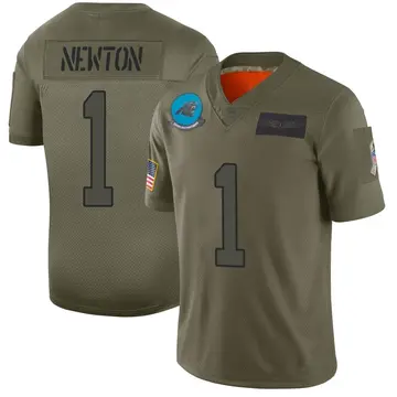 Camo Men's Cam Newton Carolina Panthers Limited 2019 Salute to Service Jersey